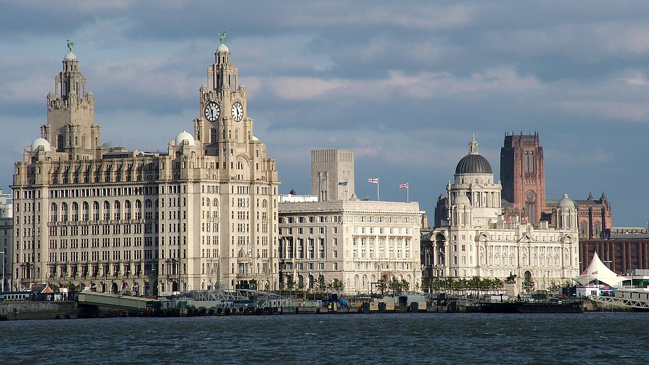 Liverpool waterfront, showcasing the city's maritime engineering heritage